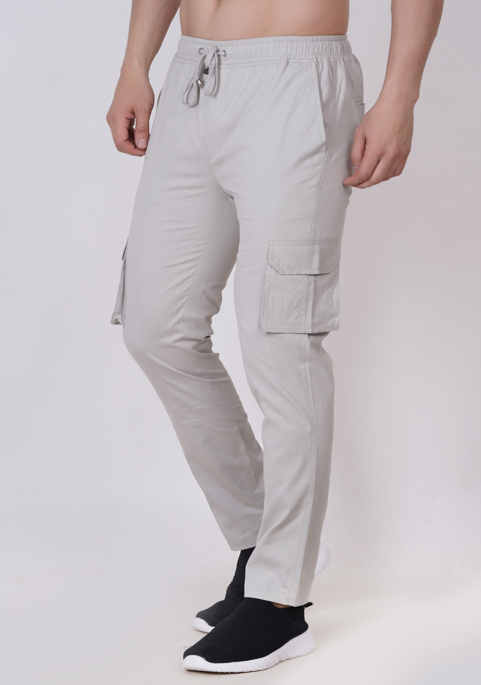 mid rise cargo pants for men