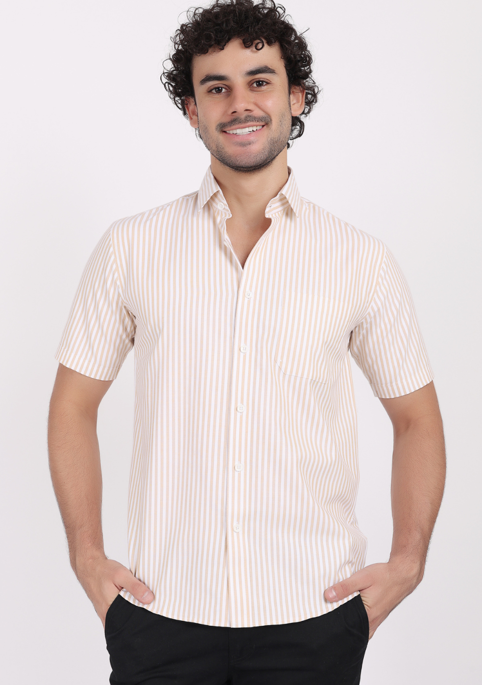 half sleeve lining shirt for men