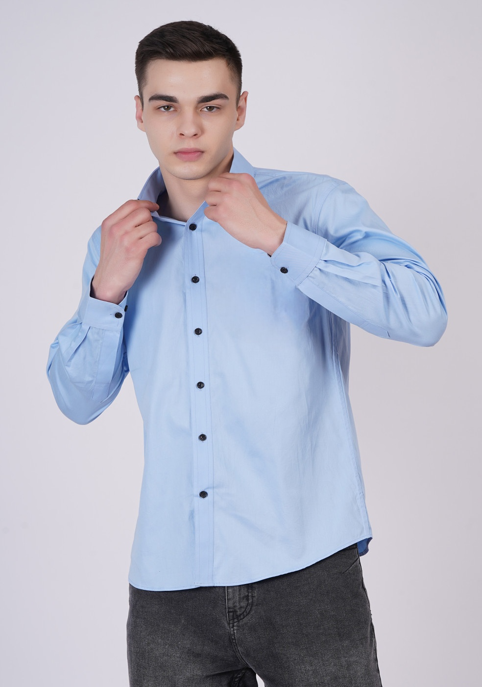 light blue formal shirt for men