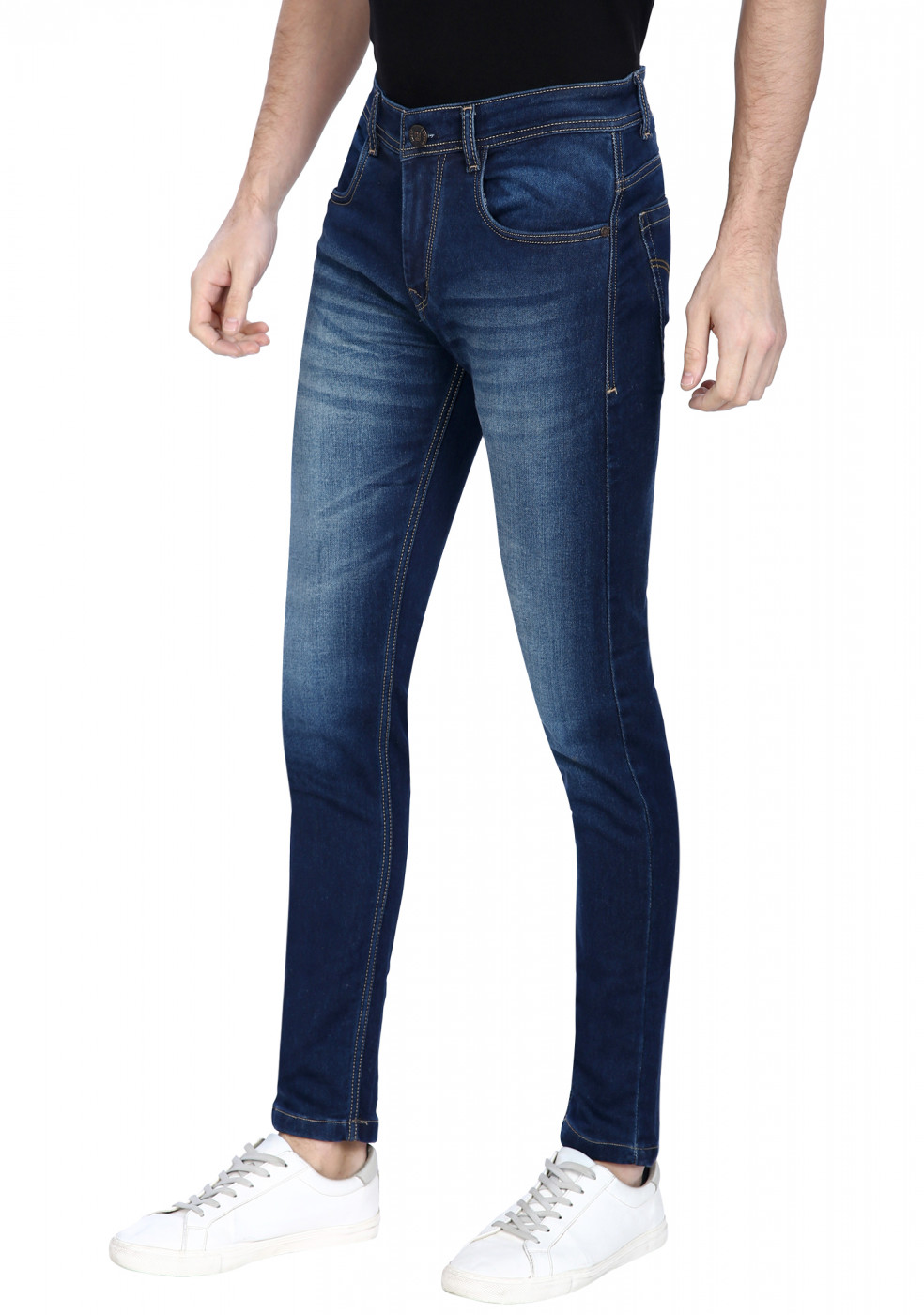 Blue Stretchable Denim Jeans For Men