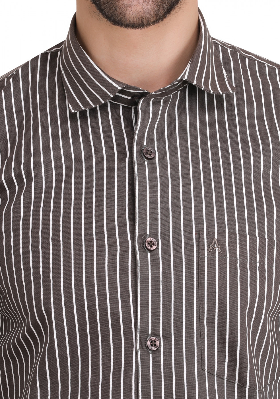 Gray Formal Lining Shirt For Men
