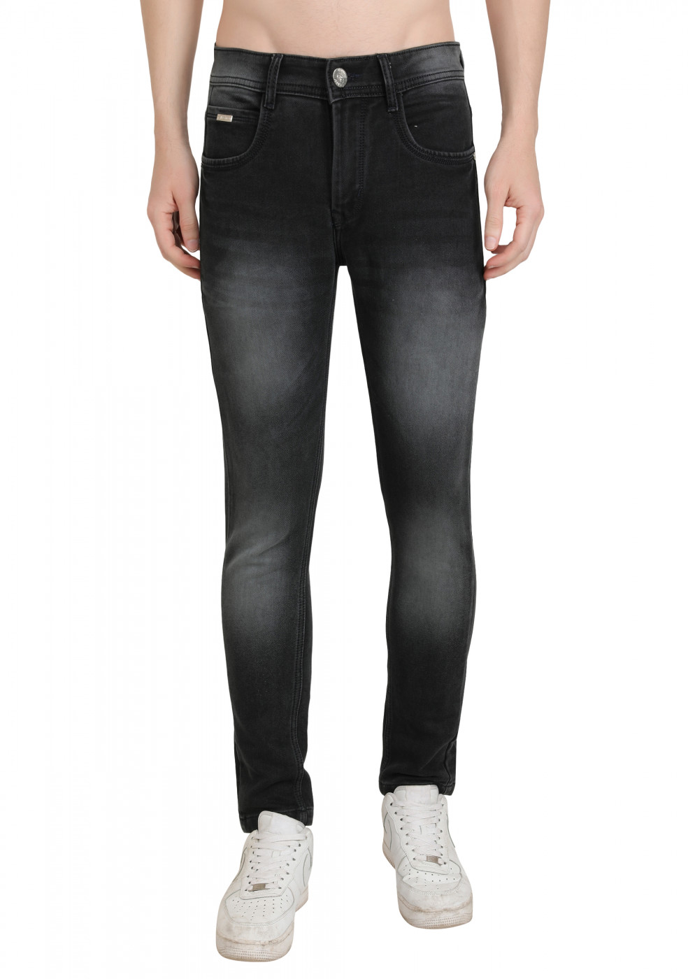 Dark Gray Trendy Jeans For Men