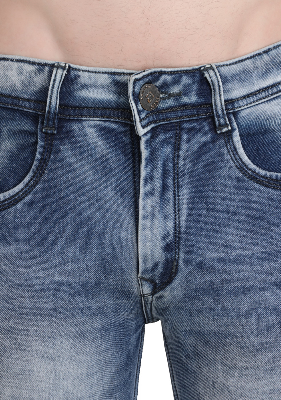 Light Blue Slim Fit Trendy Jeans For Men
