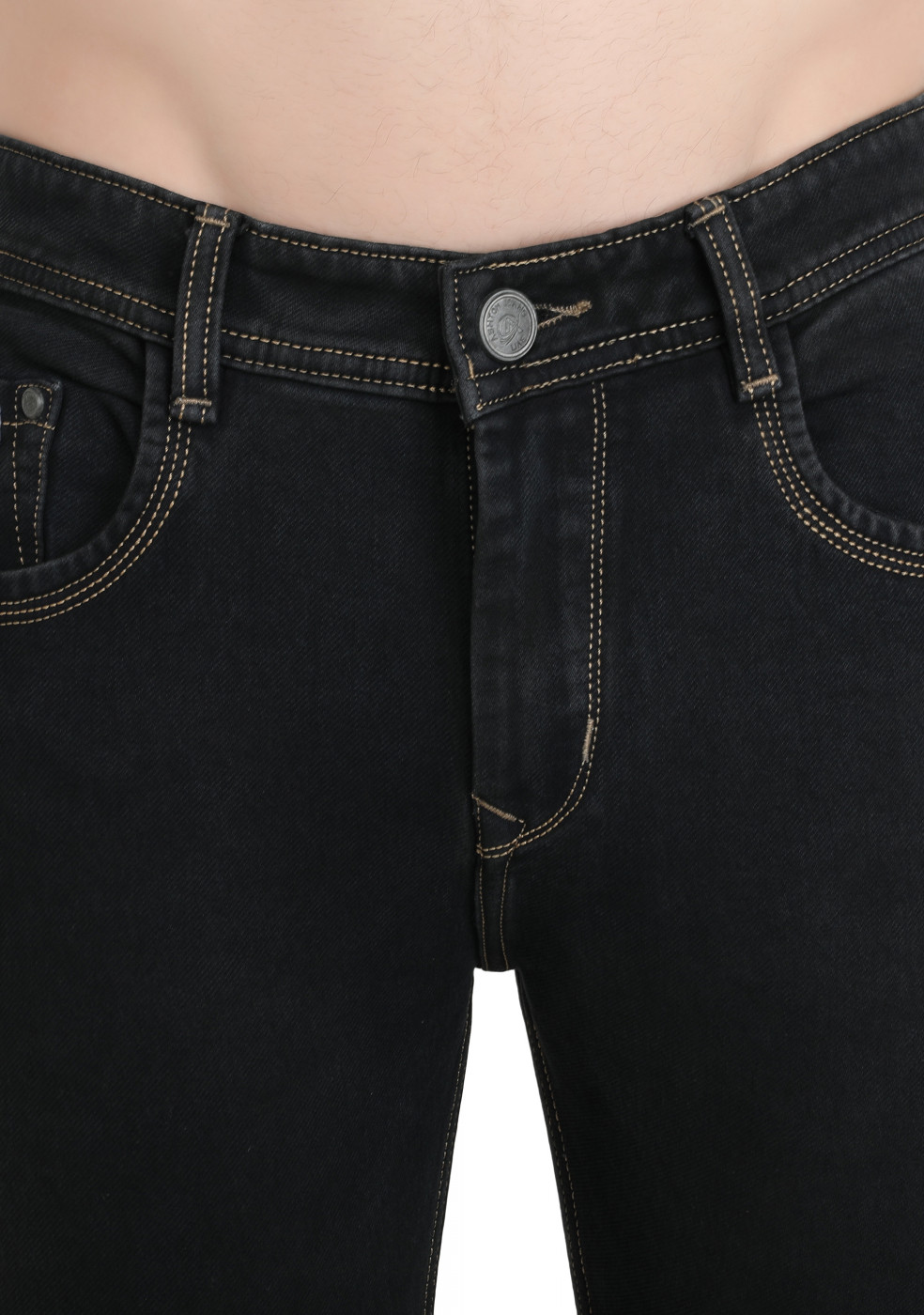 Black Slim Fit Denim Jeans For Men