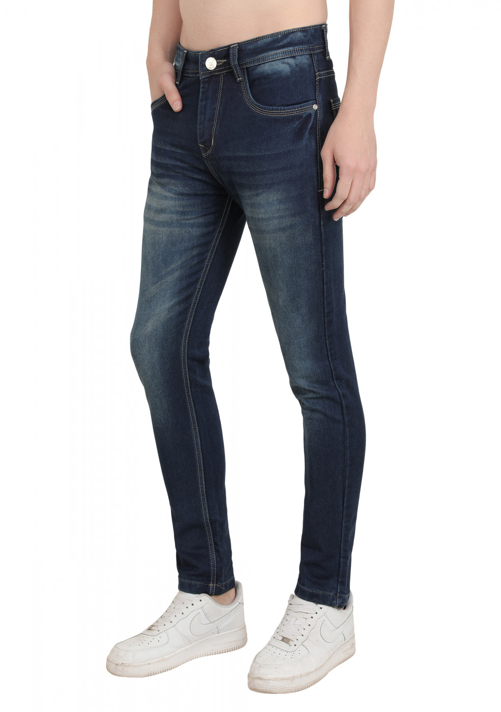 Trendy Blue Denim Jeans For Men