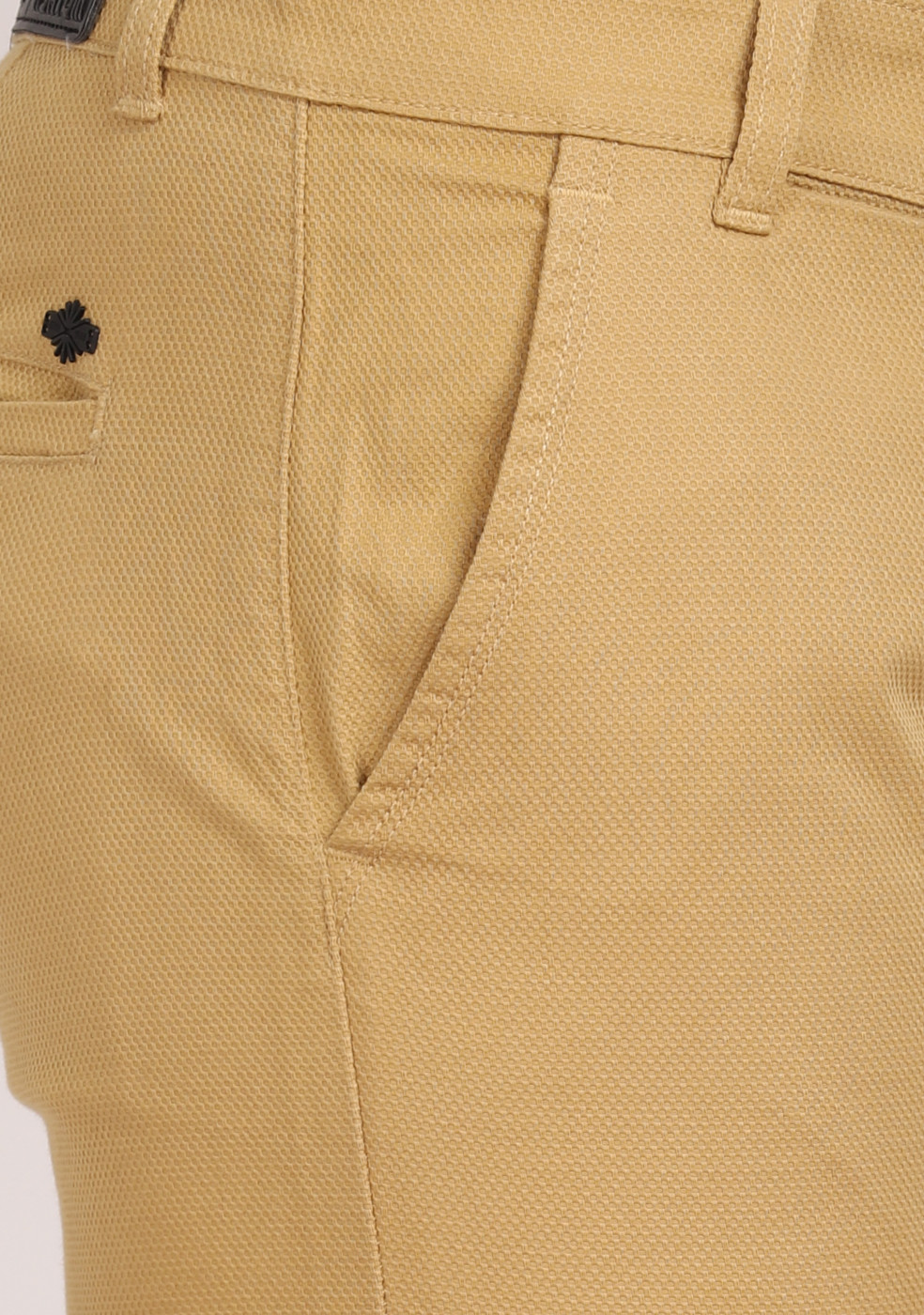 ASHTOM Khaki Formal Cotton Trouser Regular Fit For Men