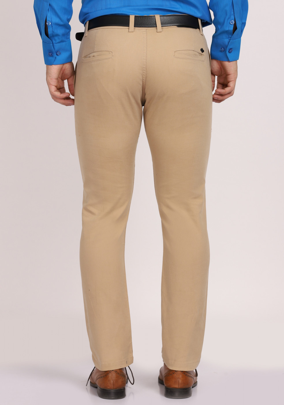 ASHTOM Fawn Color Formal Cotton Trouser Regular Fit For Men