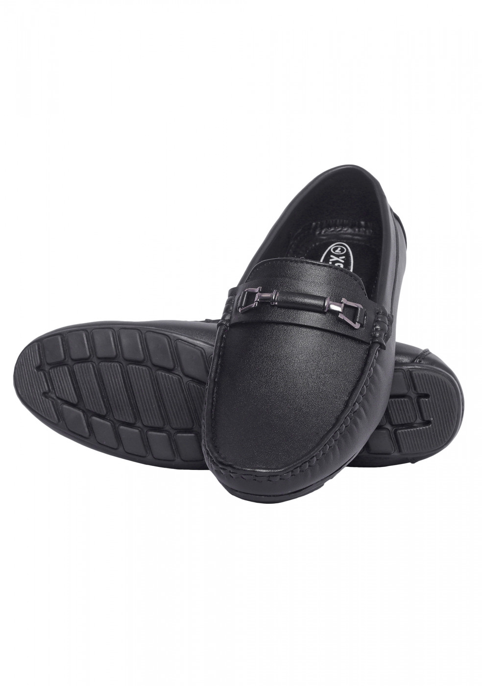 XSTOM Comfortable Black Loafers For Men