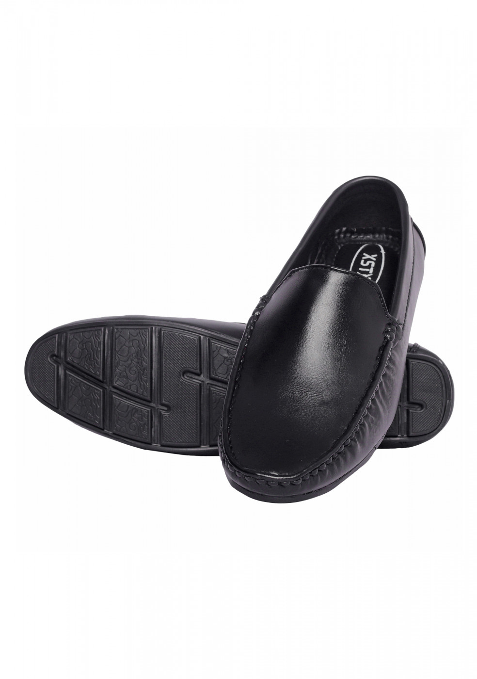 XSTOM Black Comfortable Loafers For Men