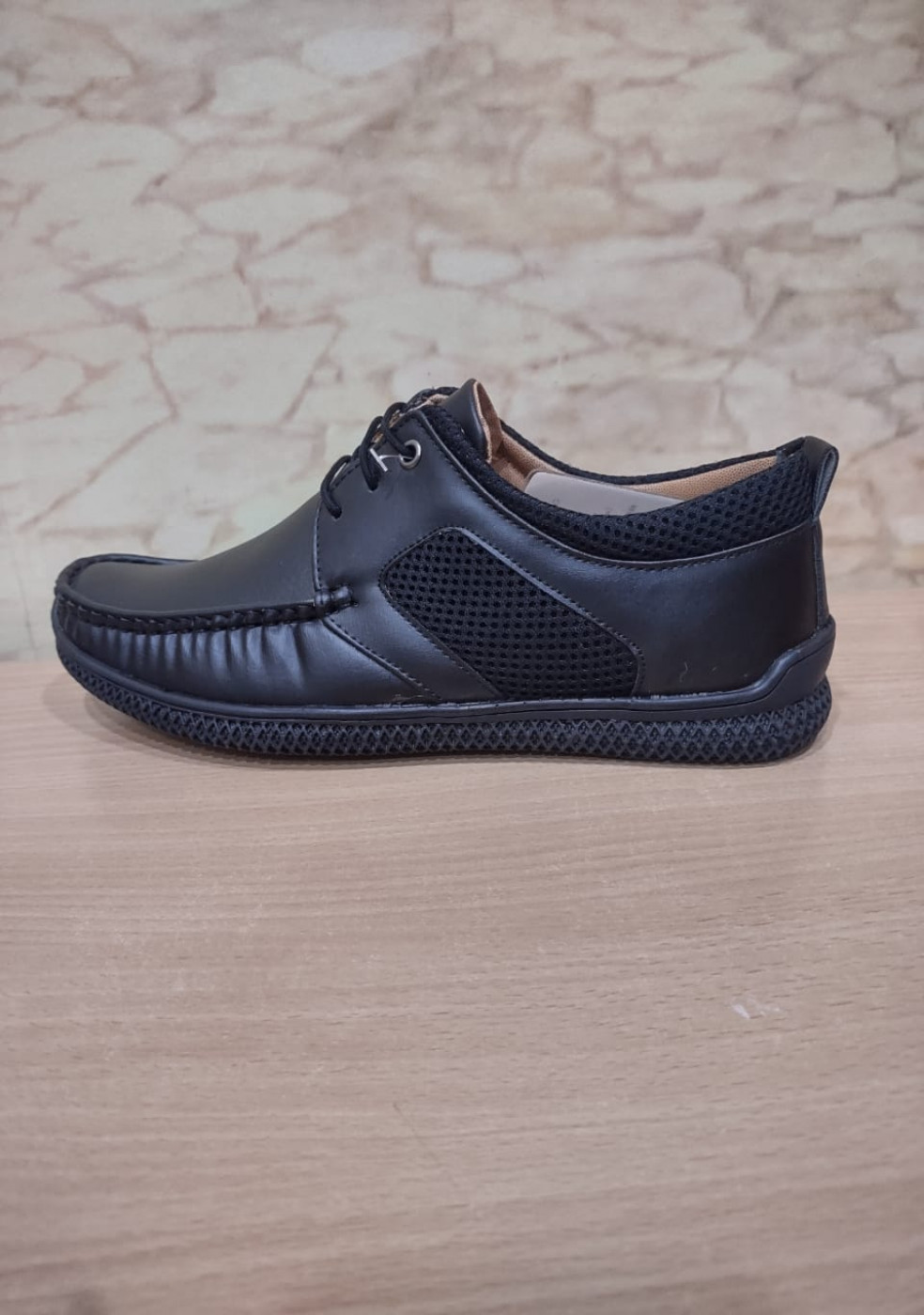 BANISSION Black Shoes For Men