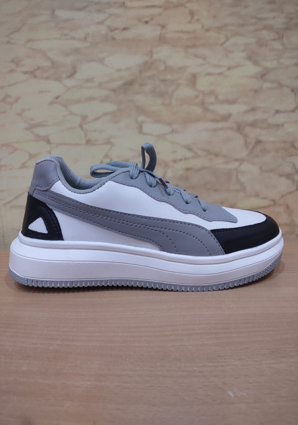 XSTOM White Gray Sneakers For Men