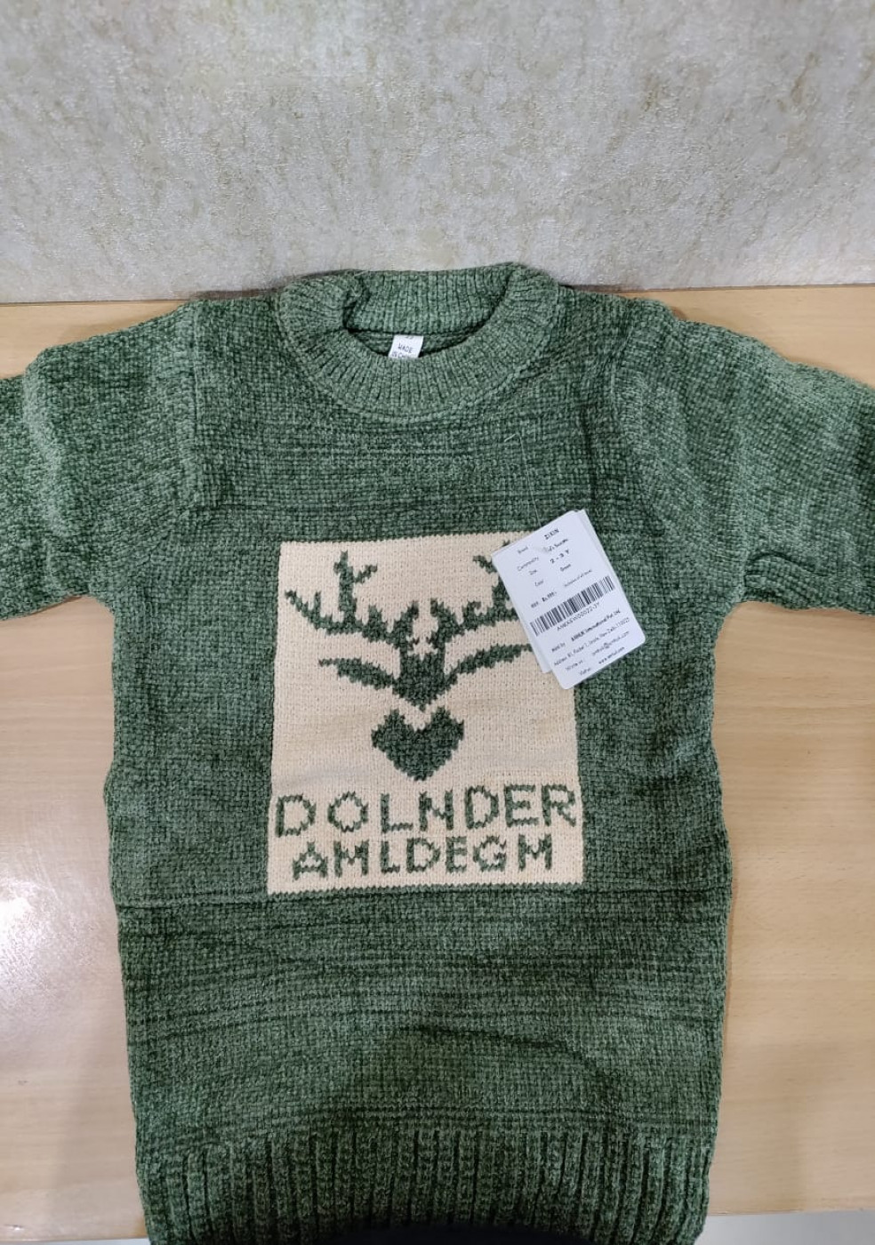 Kids Stylish Green Color Sweater