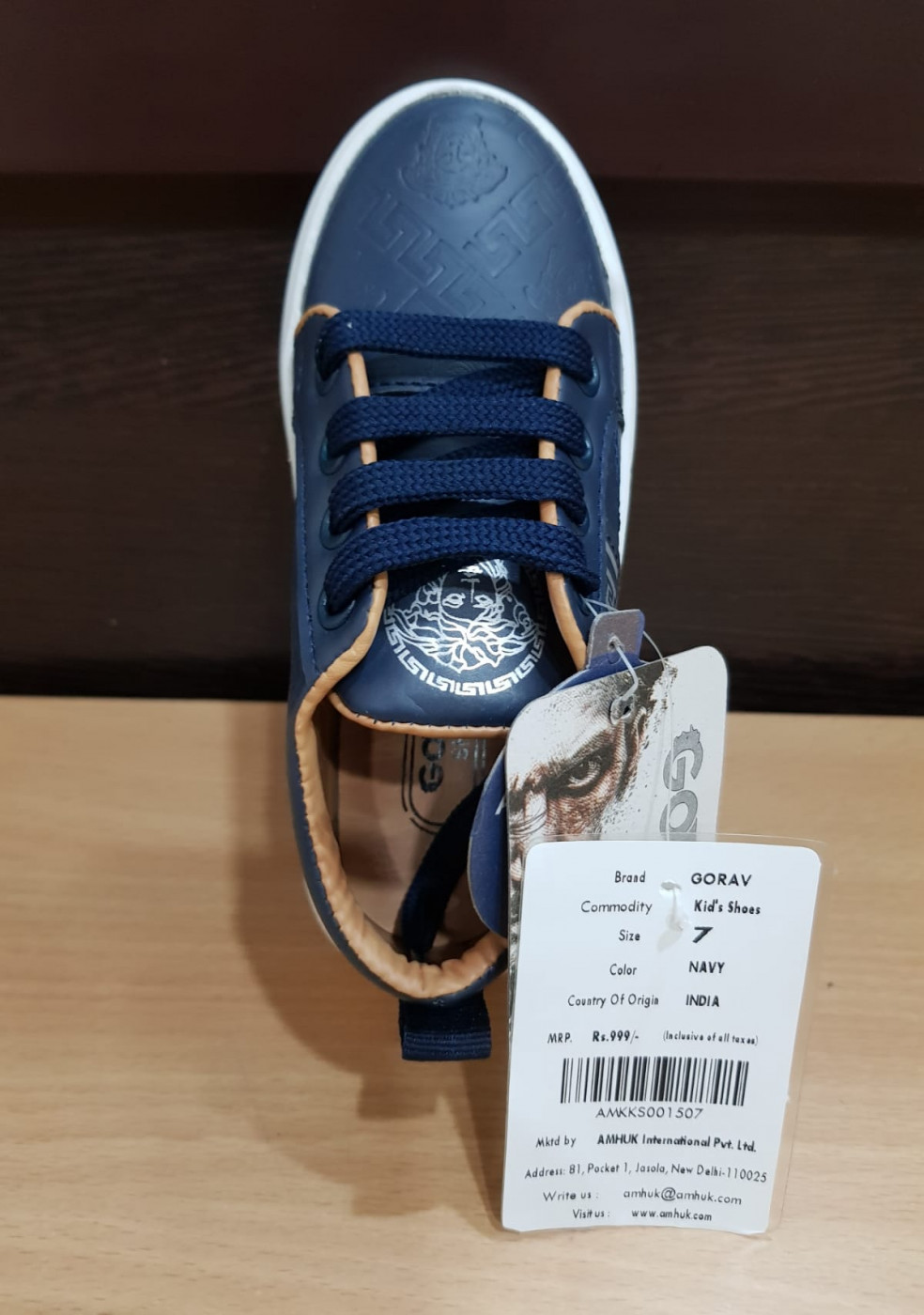Navy Color Stylish Sneakers For Kids