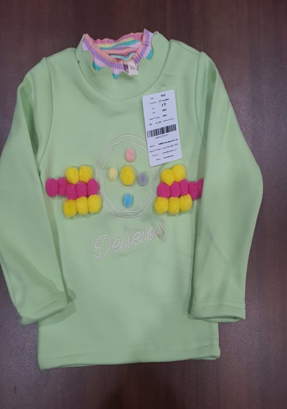 Green Sweatshirt For Kids