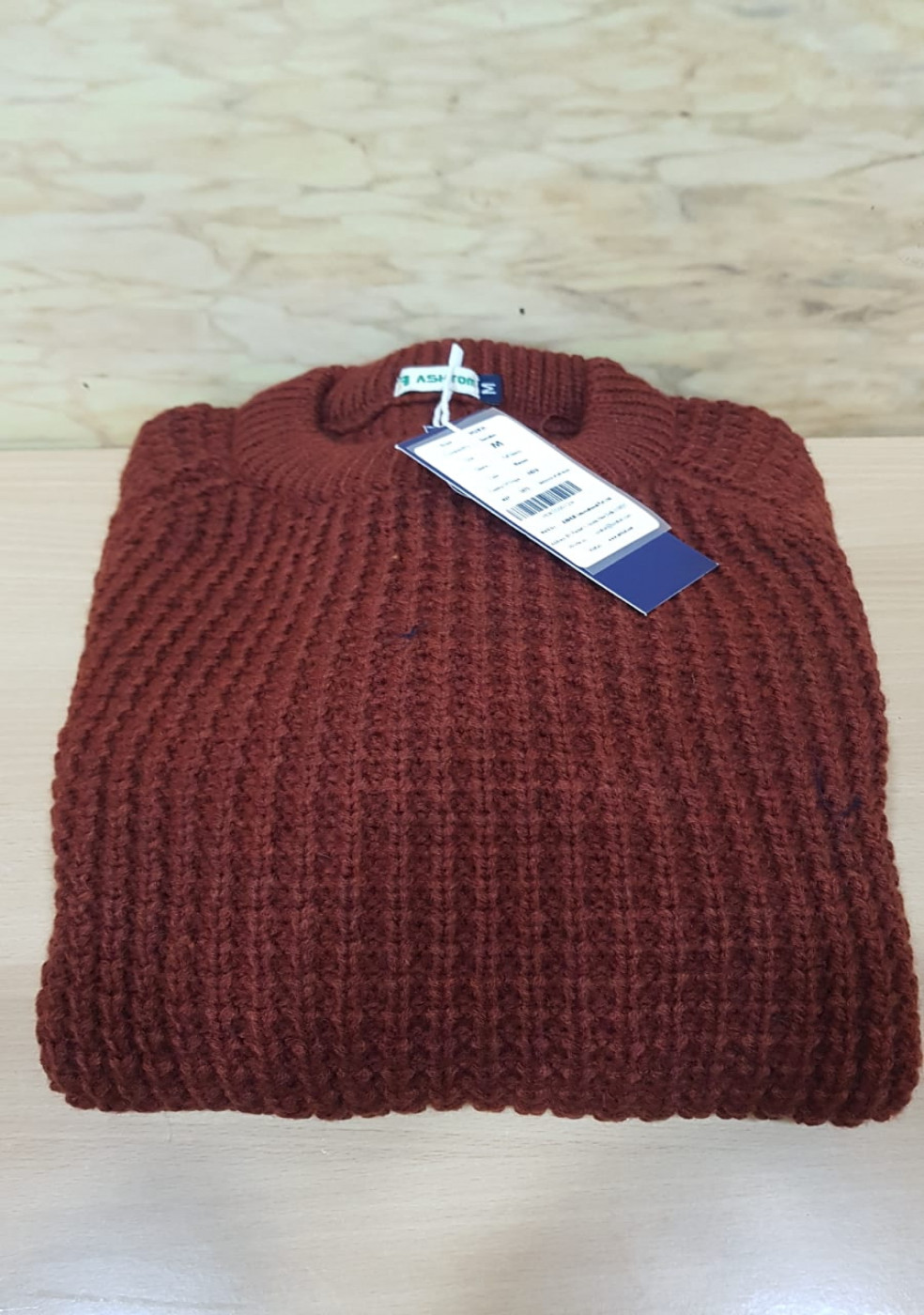 Men Maroon Solid Pullover Sweater