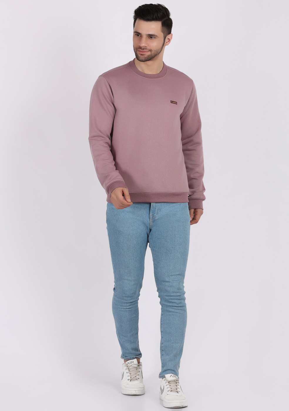 HUKH Onion Color Sweatshirt For Men