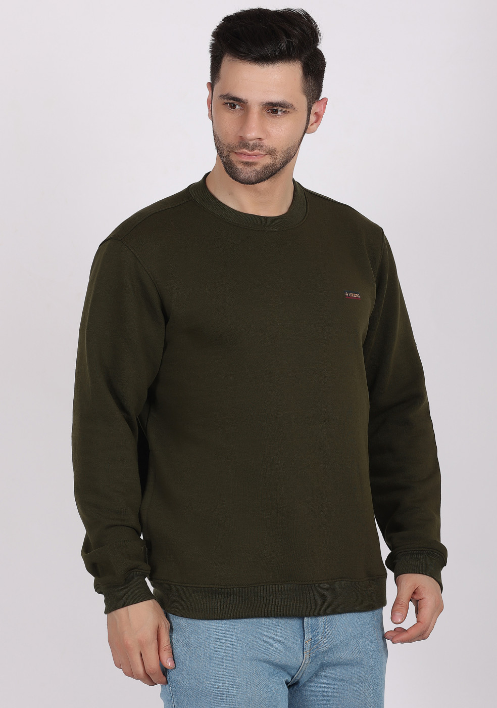 HUKH Olive Color Sweatshirt For Men