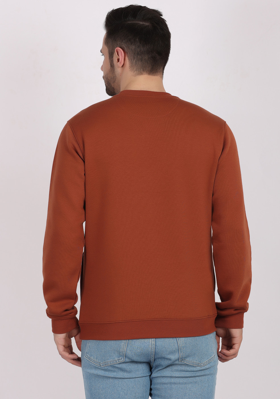 HUKH Rust Color Sweatshirt For Men