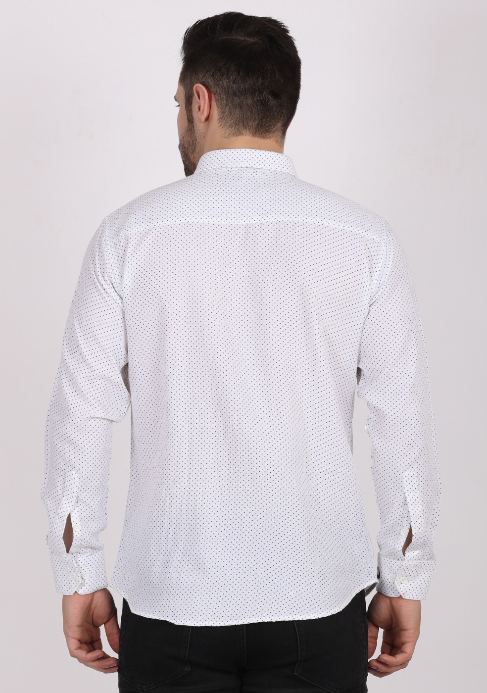 ASHTOM White Print Shirt For Men