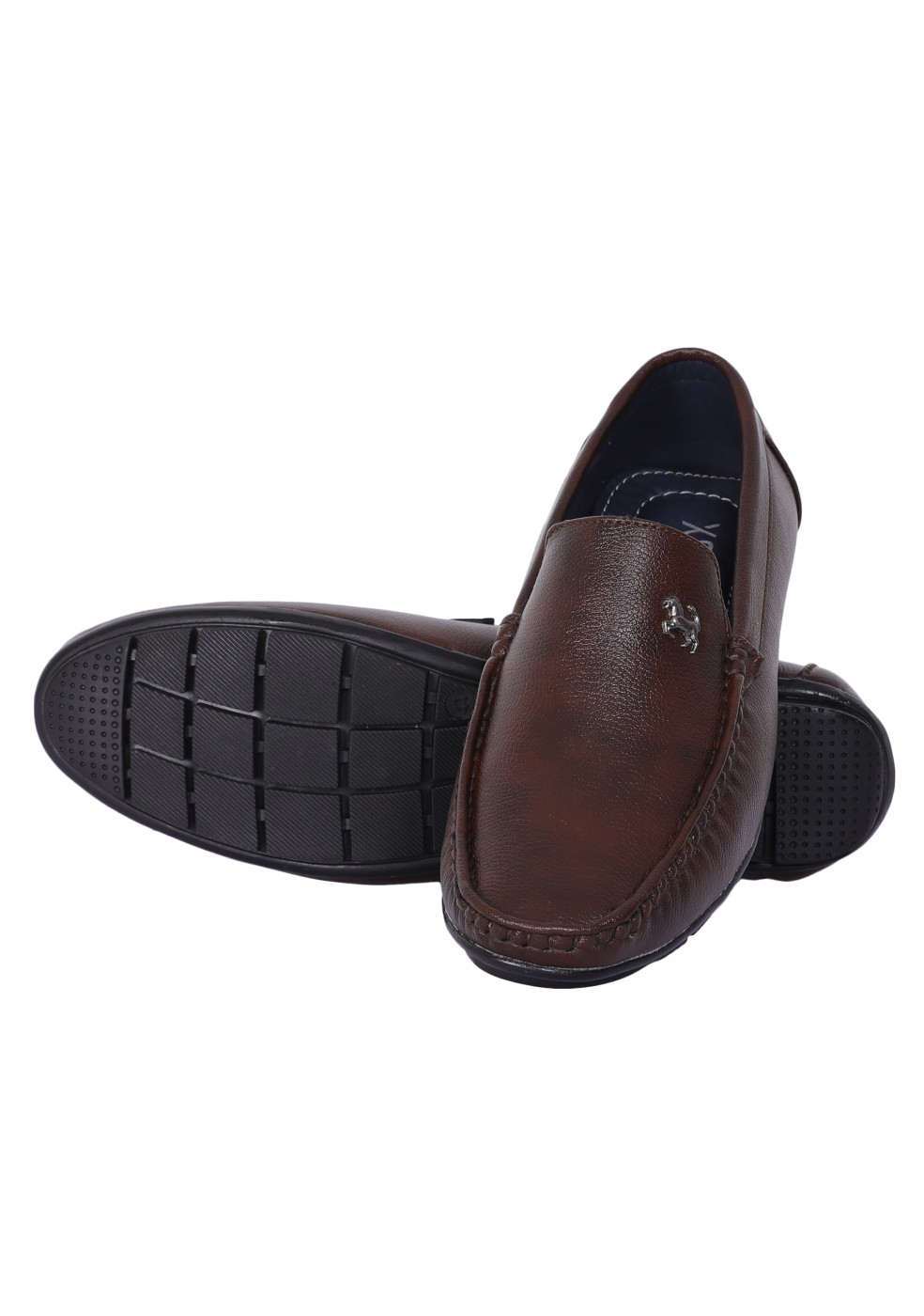 XSTOM Brown Casual Loafers For Men