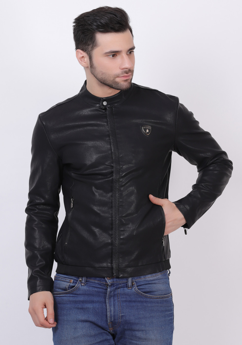 Buy Red Bridge - Modern Real Leather, Cotton and Synthetic Leather Jacket  for Men Online at desertcartINDIA