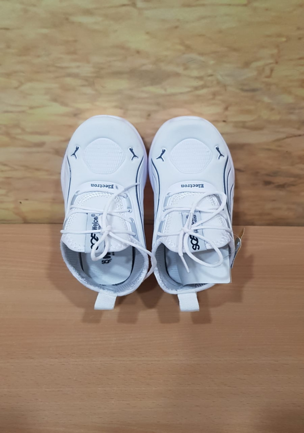 White Kids Sports Shoes With laces