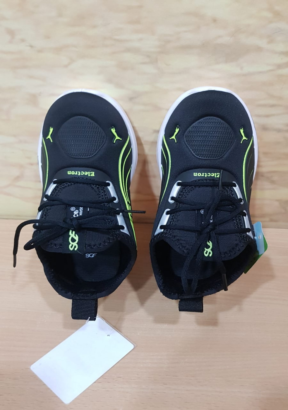 Black Kids Sports Shoes With laces
