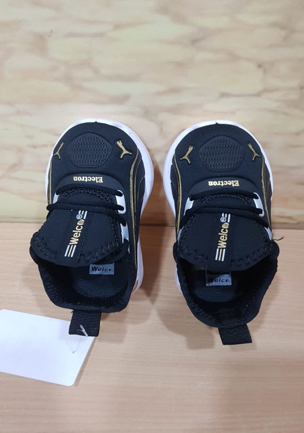Kids Sports Black Shoes With laces