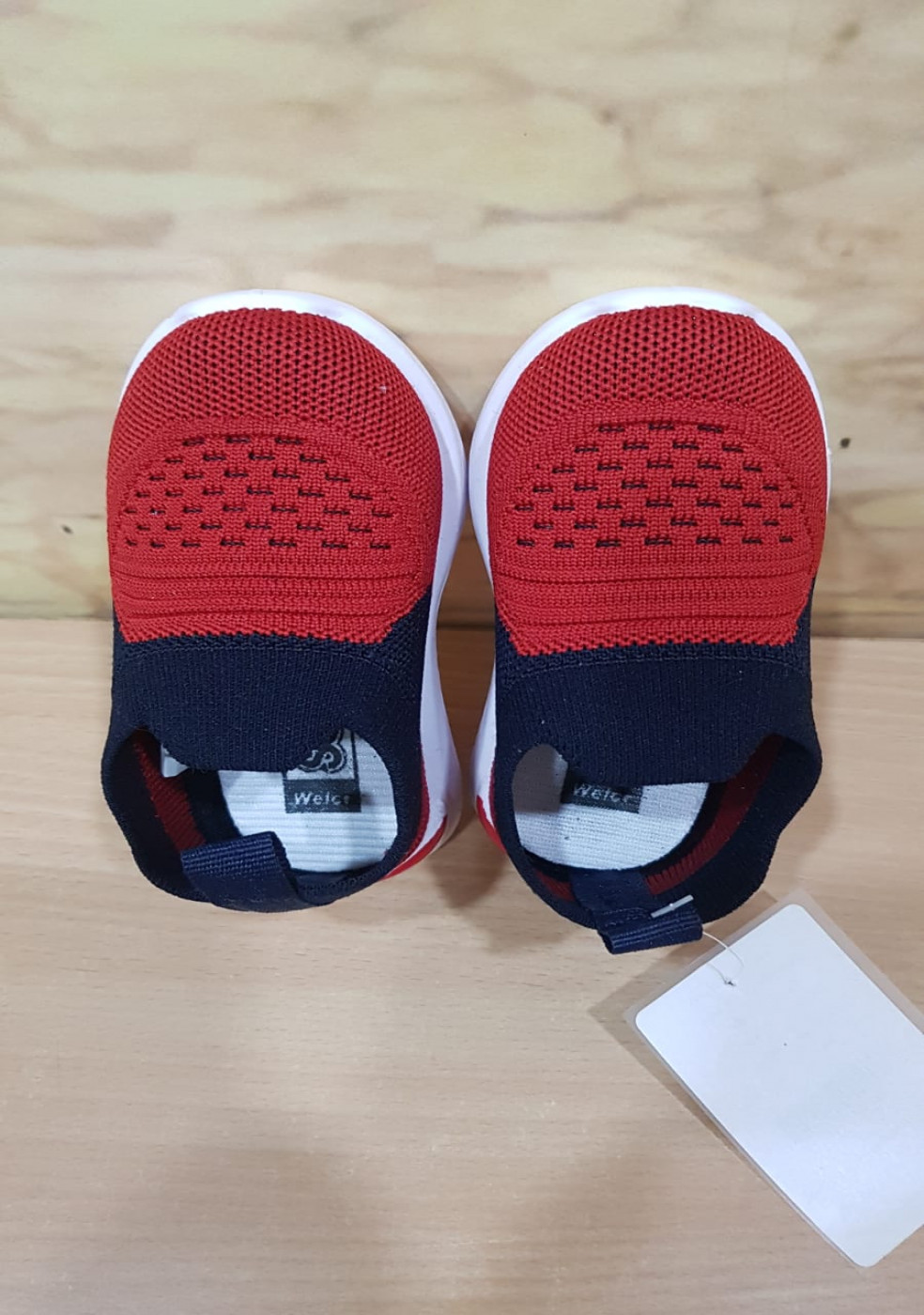 Red Kids Sports Shoes Without laces