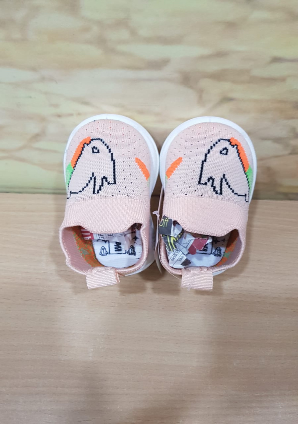 Baby Pink Kids Sports Shoes Without laces