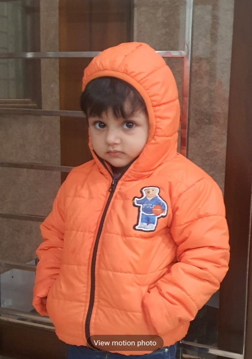 HUKH Hooded Orange Bomber Jacket For Kids