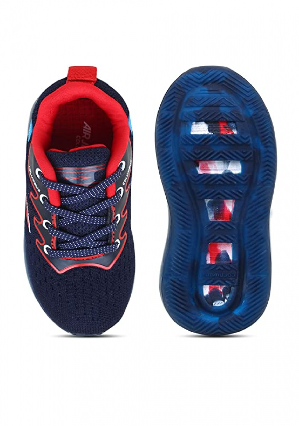 Columbus Blue Kids Sports Shoes With laces