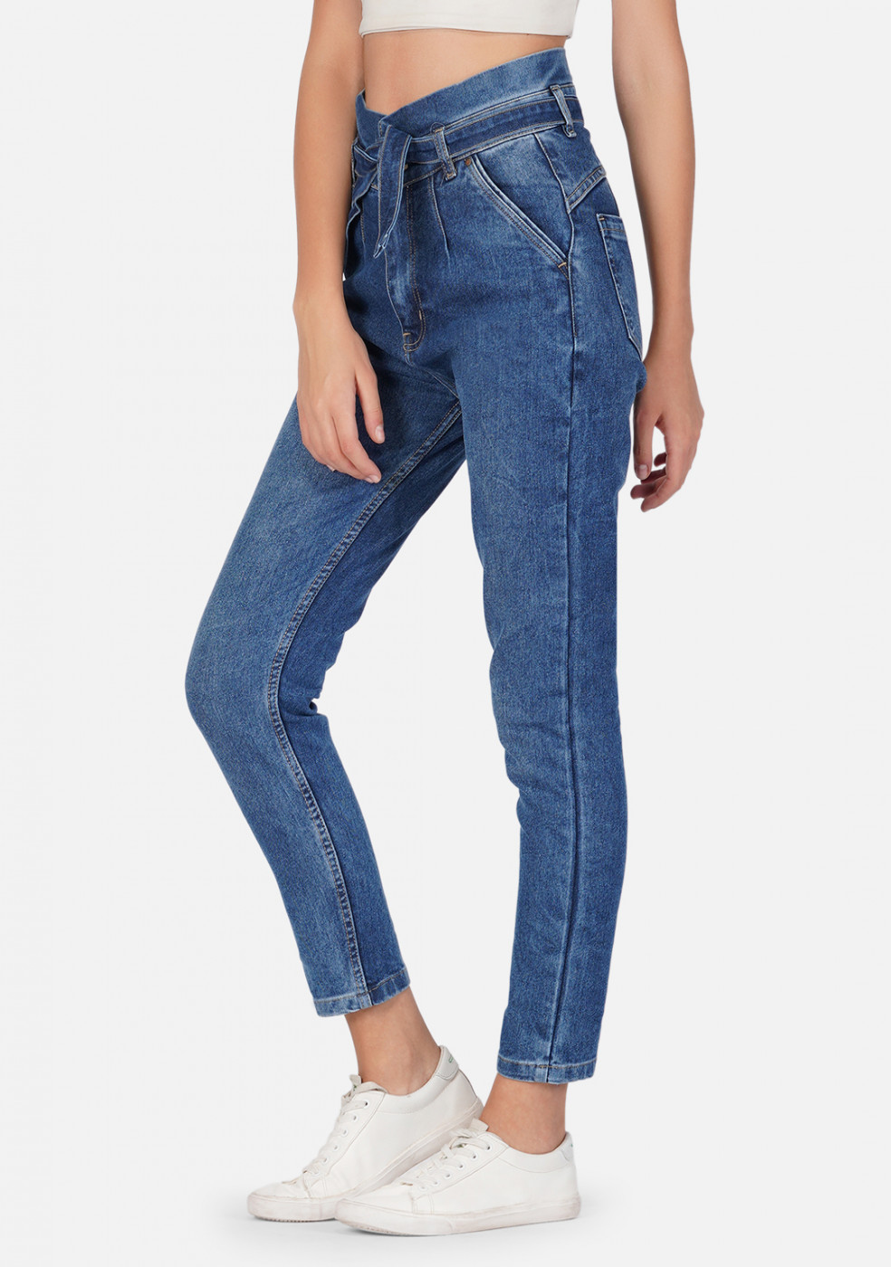 Blue Women Stretchable Cotton Jeans