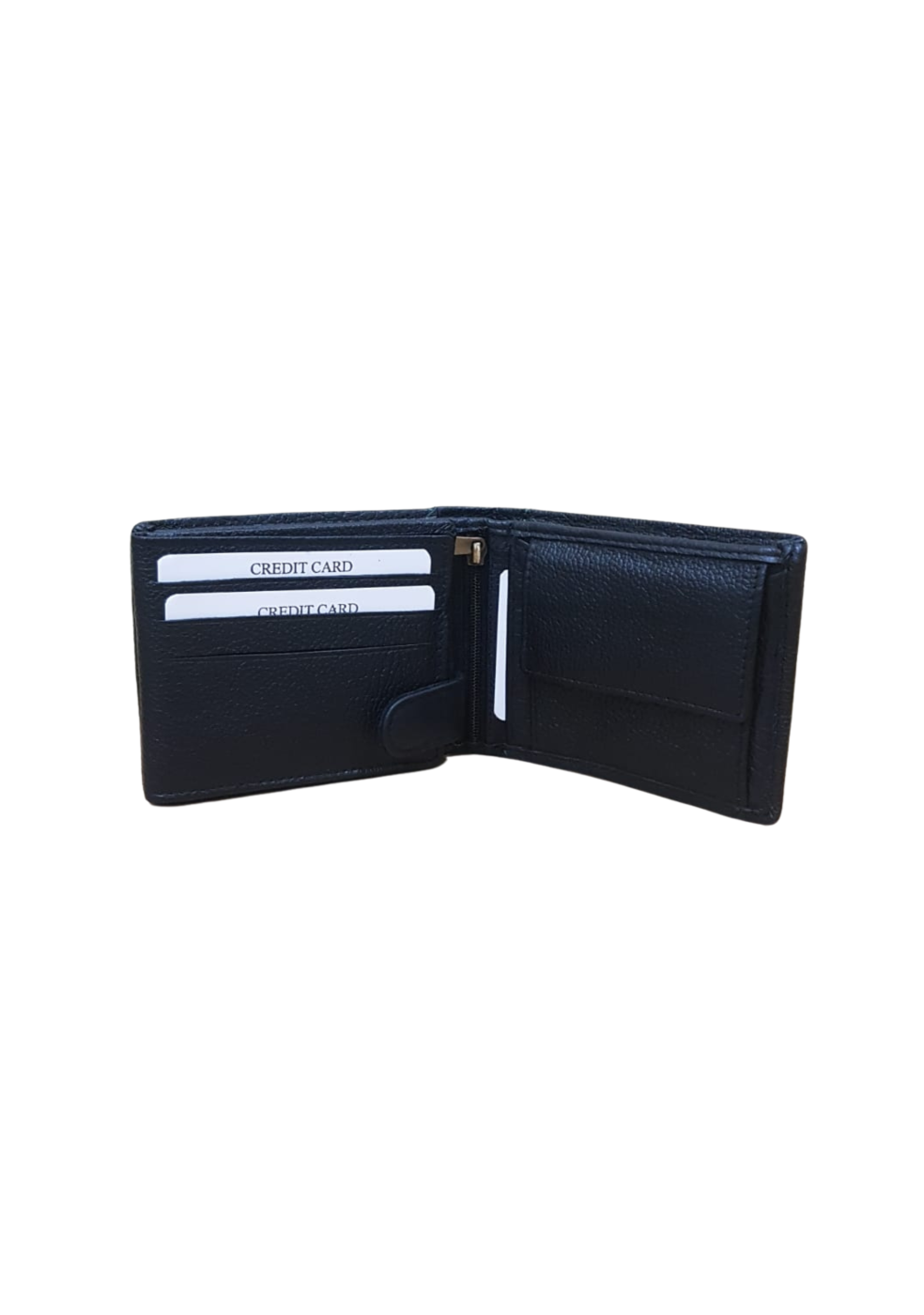 Men Textured Leather Two Fold Wallet