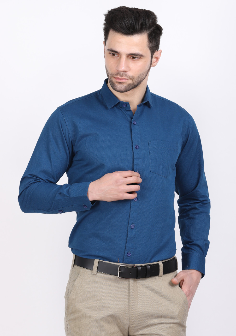 ASHTOM Airforce Color Plain Shirt For Men