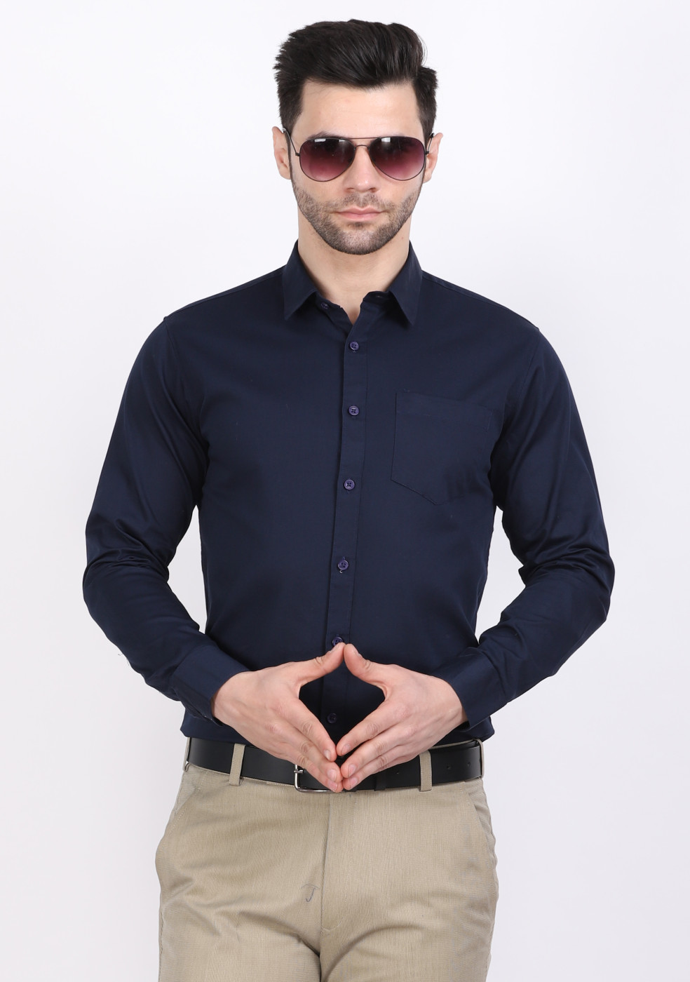 ASHTOM Plain BMW 100% Cotton Shirt For Men