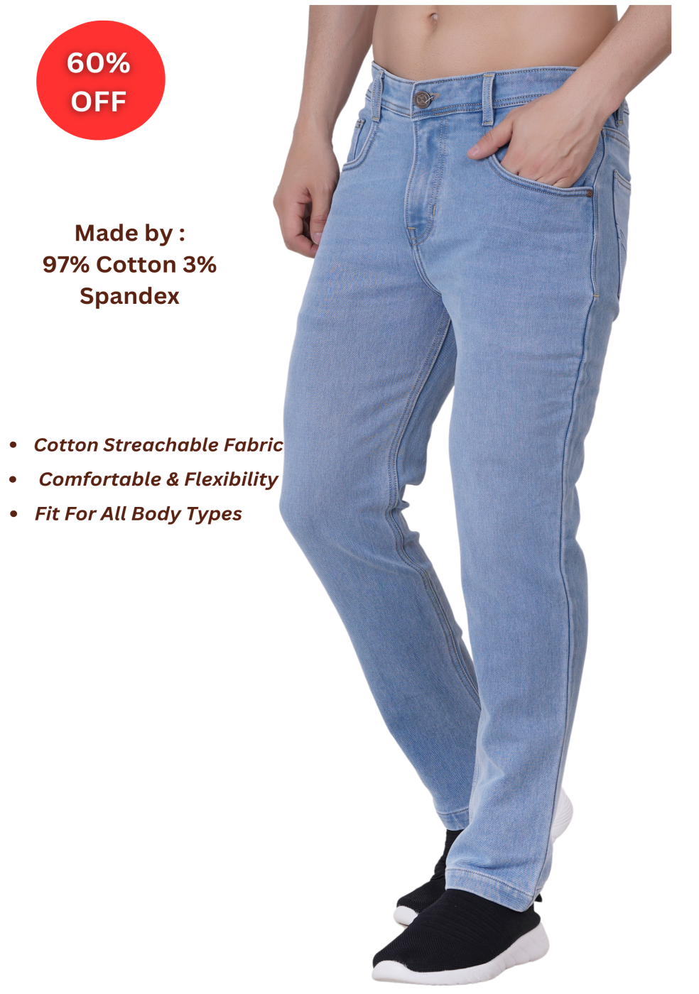 Cotton Jeans for men