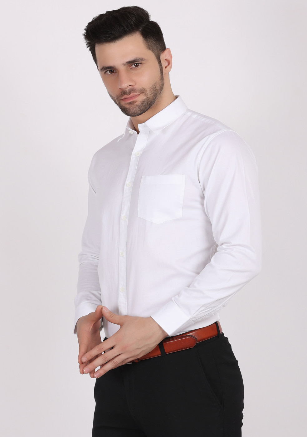 White Stylish Shirt For Men