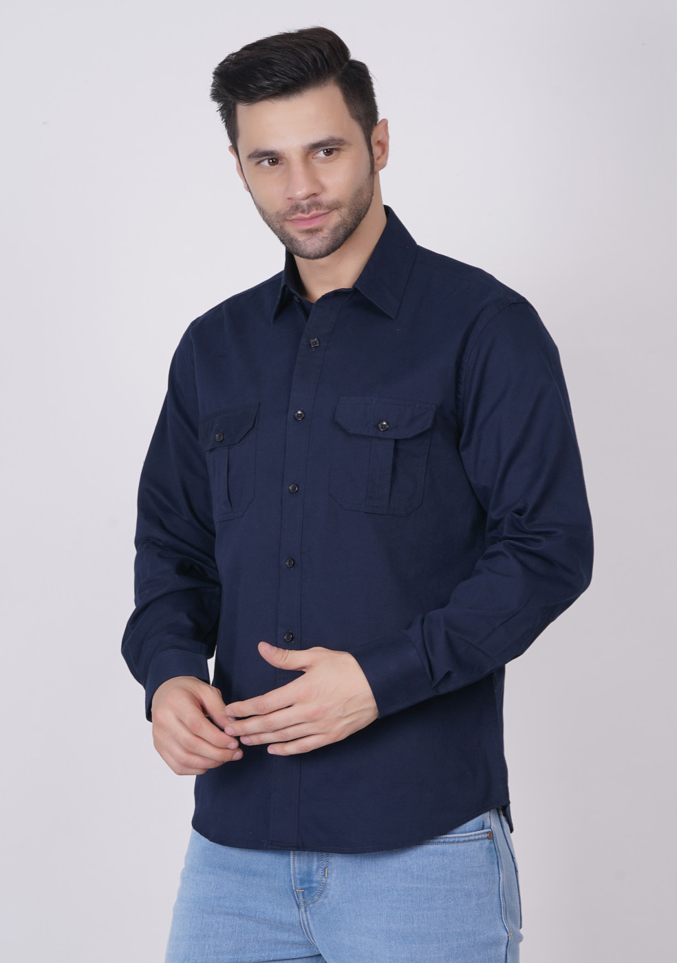 CASUAL SHIRT FOR MEN DOUBLE POCKET (PACK OF 2)