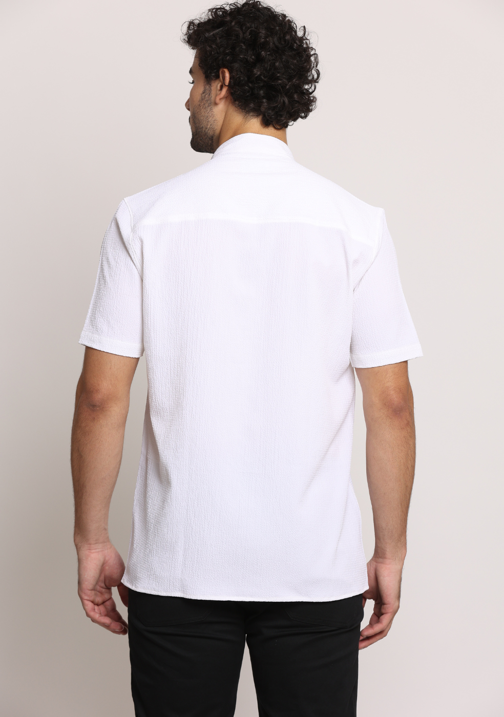 Half Sleeve Chinese Collar Shirt for Men's