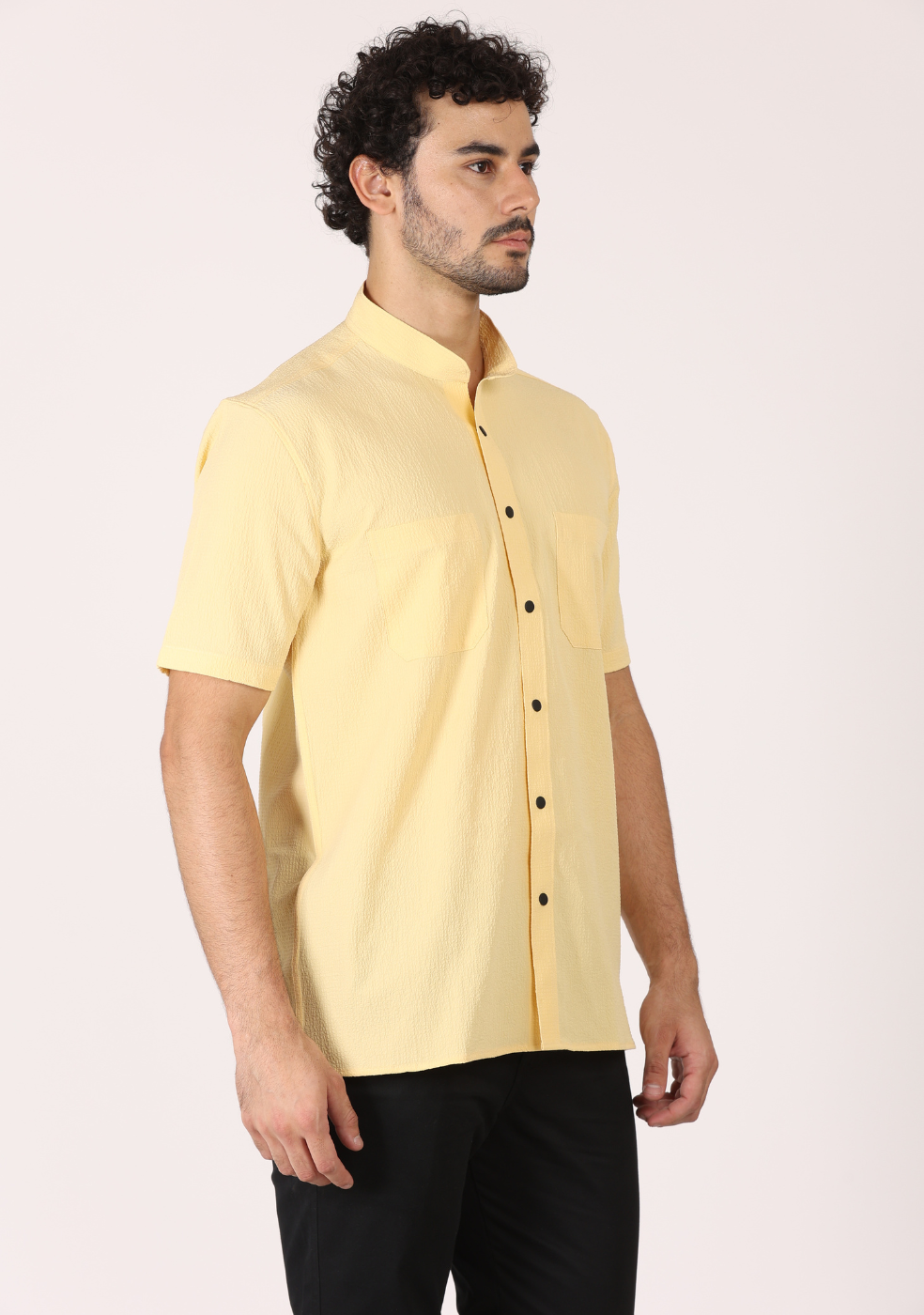 Half Sleeve Chinese Collar Shirt for Men's