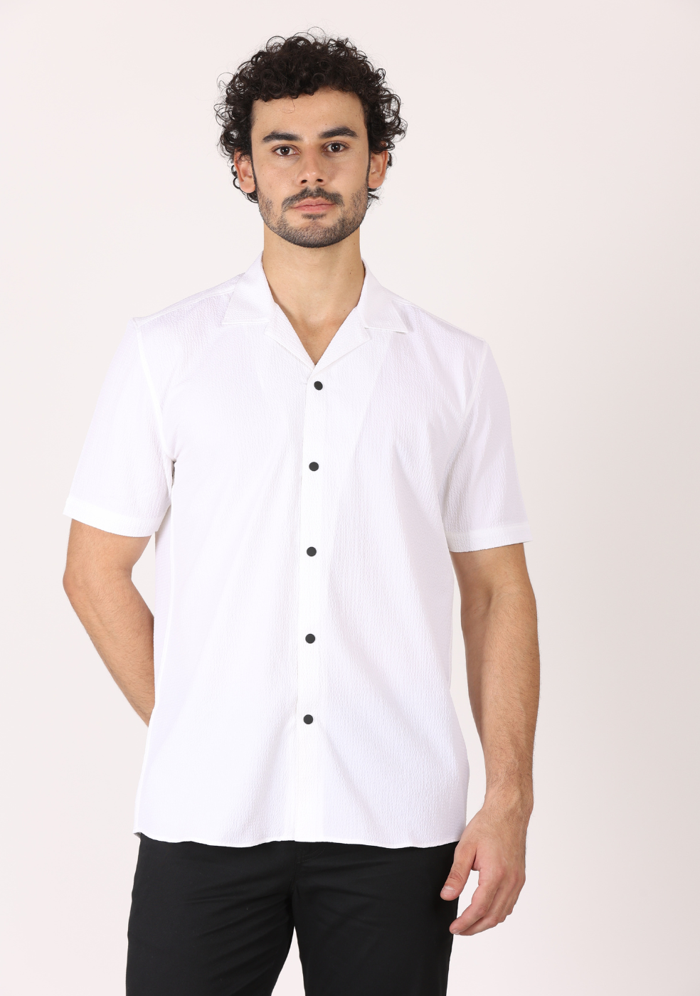 Half Sleeve Safari Collar Shirt for Men's