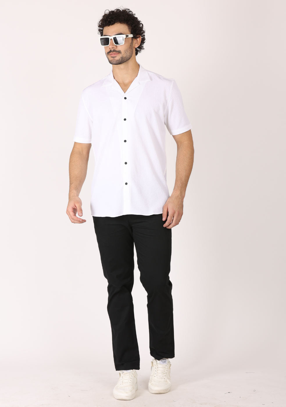 Half Sleeve Safari Collar Shirt for Men's