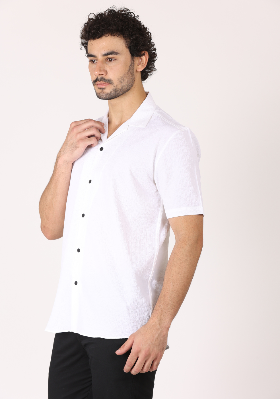 Half Sleeve Safari Collar Shirt for Men's