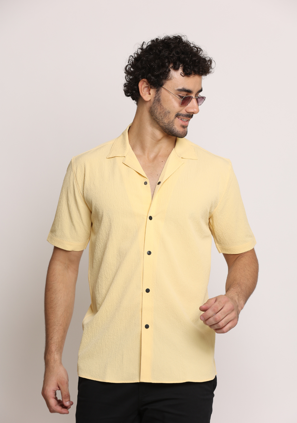 Half Sleeve Safari Collar Shirt for Men's