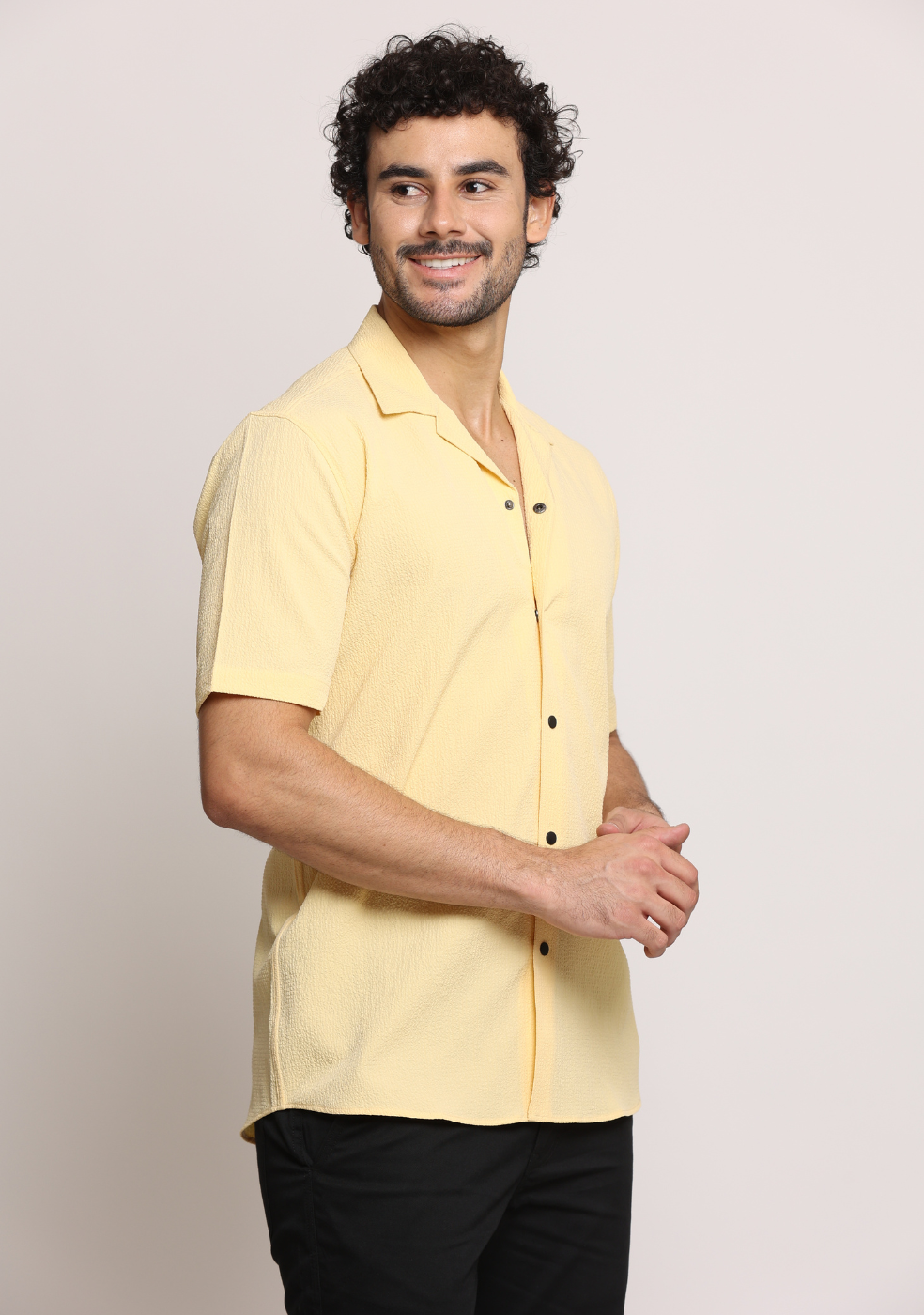 Half Sleeve Safari Collar Shirt for Men's