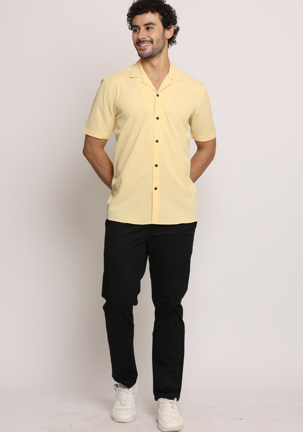 Half Sleeve Safari Collar Shirt for Men's