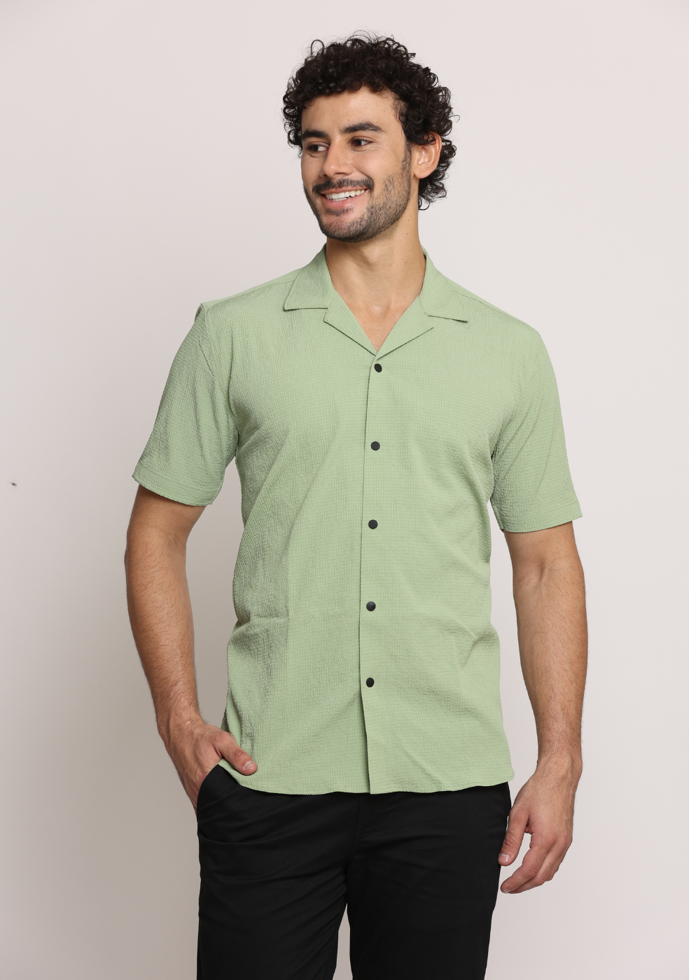 Half Sleeve Safari Collar Shirt for Men's