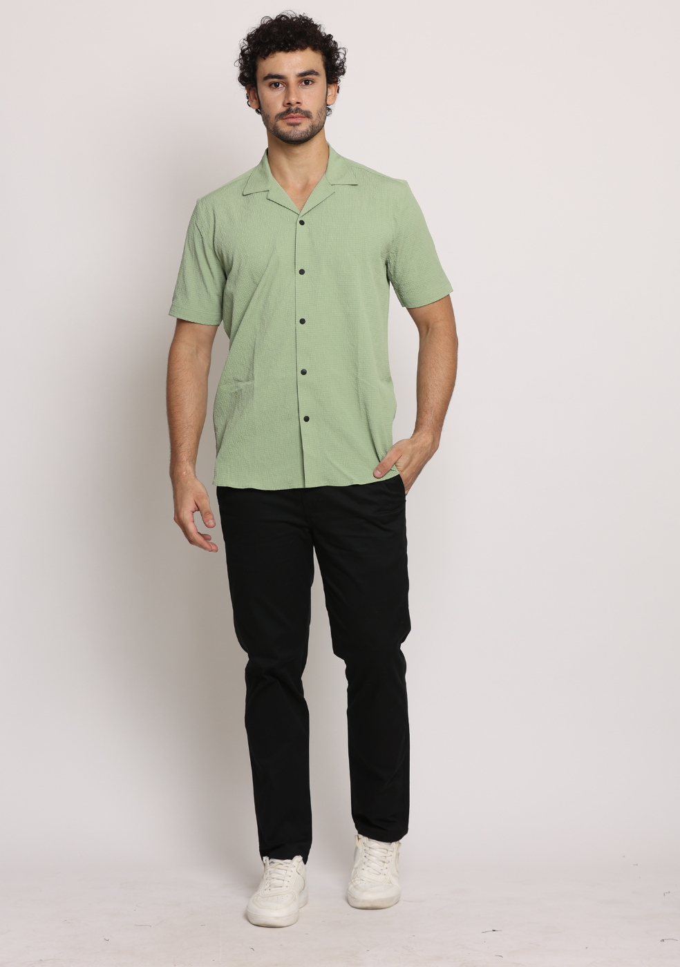 Half Sleeve Safari Collar Shirt for Men's