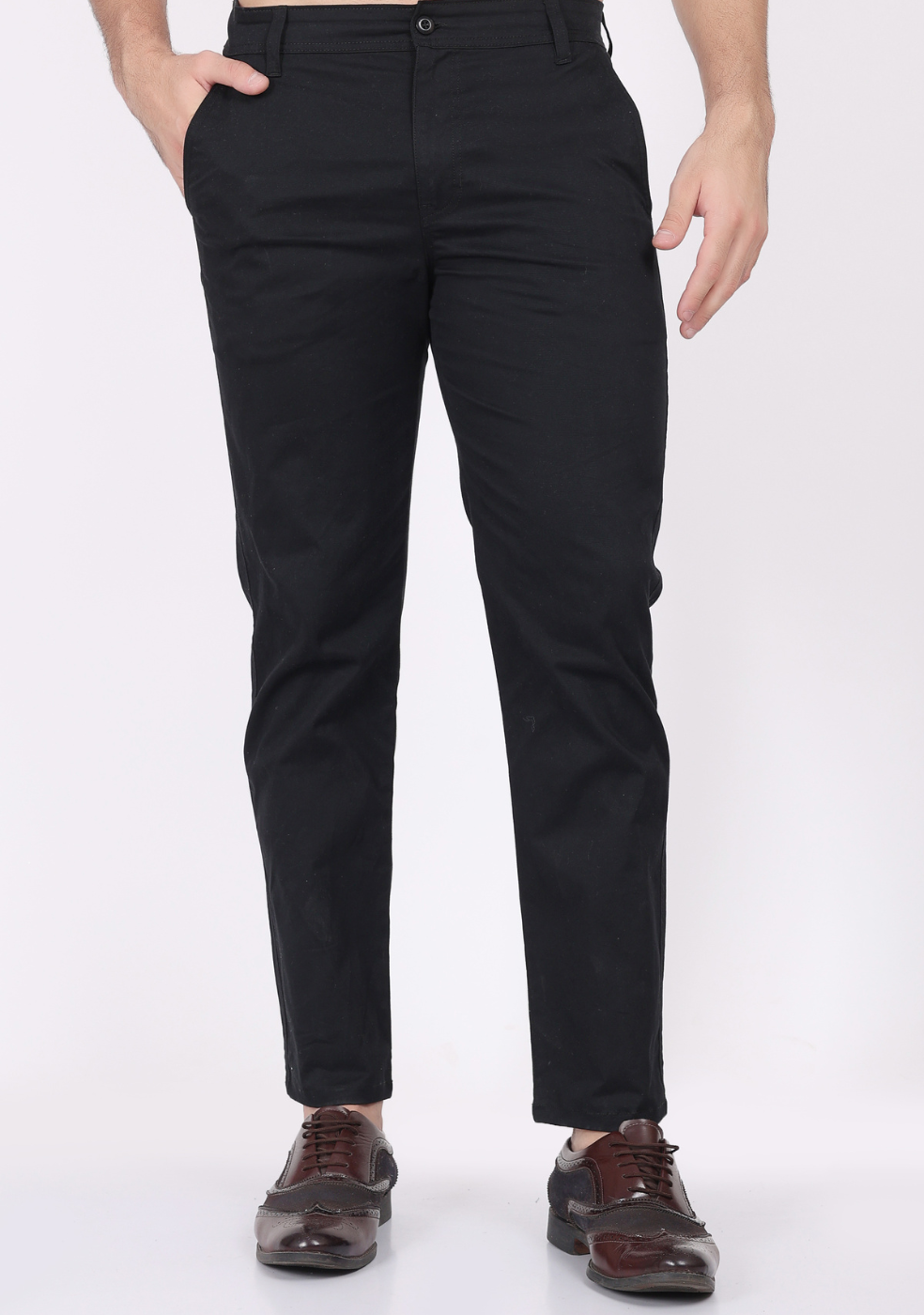 Men Regular Fit Pure Cotton Trousers